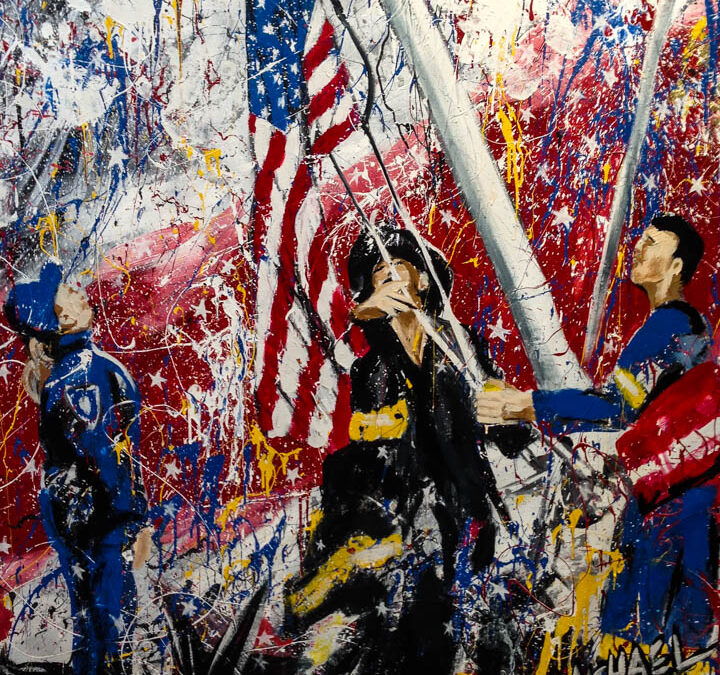 Firefighters Raising the Flag at Ground Zero